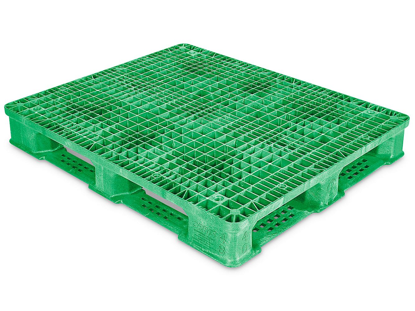 Rackable Plastic Pallet - 48 x 40, Green H-1212G - Uline