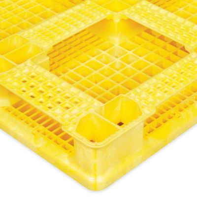 Rackable Plastic Pallet - 48 x 40, Yellow - ULINE - H-1212Y