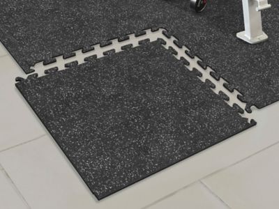 Rubber Gym Tiles - 23 x 23", Gray H-12141