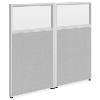 Dual End Panel with Window for Downtown Privacy Workstations - 50 x 42" H-12171