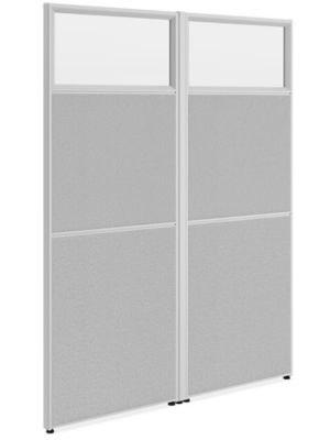 Dual End Panel with Window for Downtown Privacy Workstations - 50 x 62" H-12172