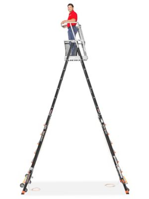 Little Giant® Safety Cage Ladder - 8-14' Platform Height H-12179