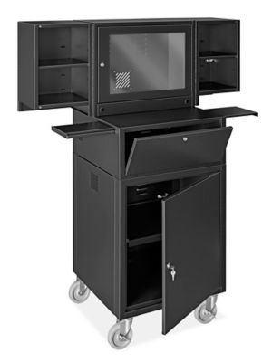 Mobile Computer Cabinet - Deluxe, 23 x 25-50 x 62