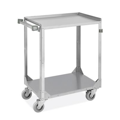 Stainless Steel Service Cart - 28 x 17 x 33", 2 Shelf H-12188