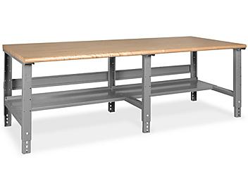 Industrial Packing Table - 96 x 36", Maple Top with Rounded Edge H-1222-MAP