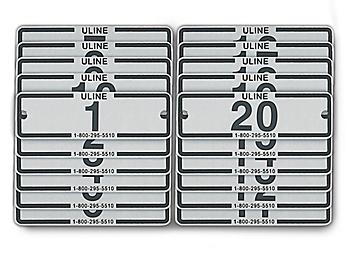 Industrial Locker Number Plates #1-20 H-1225-1