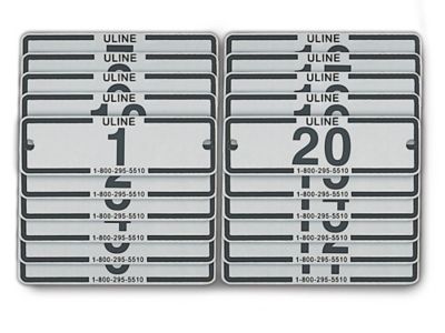Industrial Locker Number Plates #1-20