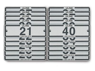 Industrial Locker Number Plates #21-40 H-1225-21