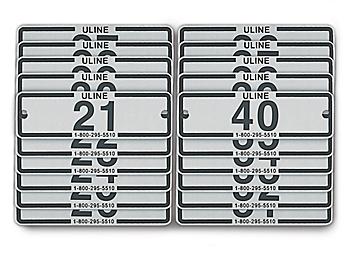 Industrial Locker Number Plates #21-40 H-1225-21
