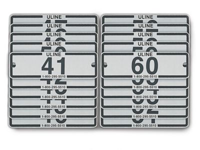 Industrial Locker Number Plates #41-60 H-1225-41