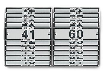Industrial Locker Number Plates #41-60 H-1225-41