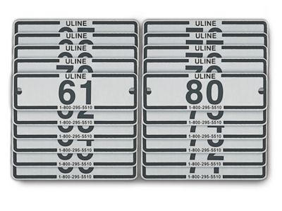 Industrial Locker Number Plates #61-80 H-1225-61