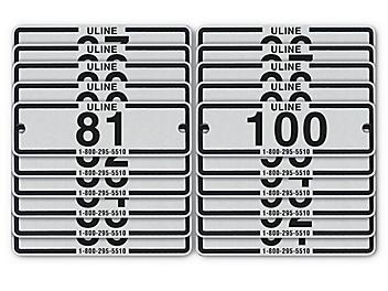 Industrial Locker Number Plates #81-100 H-1225-81
