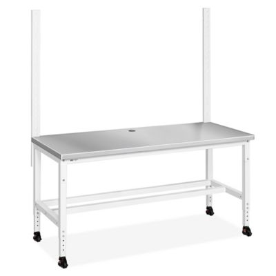 Lab Workstation Starter Table - 72 x 30", Stainless Steel Top H-12268-SS