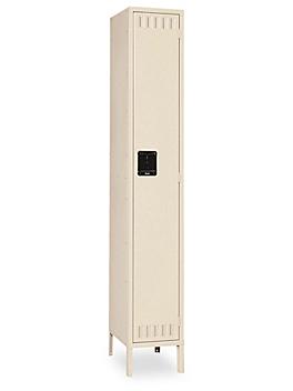 Uline Industrial Lockers - Single Tier, 1 Wide, Assembled, 12" Wide, 18" Deep, Tan H-1226AT