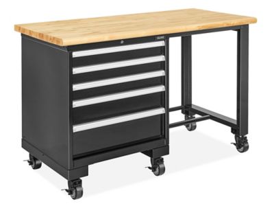 Mobile Modular Drawer Workbench - 60 x 30", Maple Top H-12309-MAP