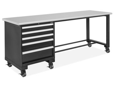 Mobile Modular Drawer Workbench - 96 x 30", Laminate Top H-12311-LAM