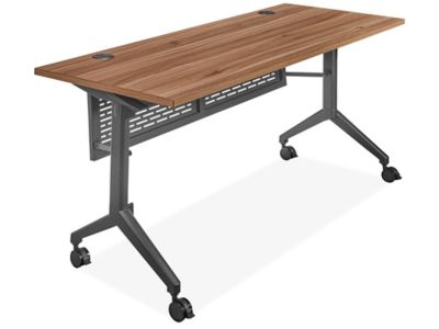 Metro Mobile Training Table - 60 x 24", Walnut H-12342