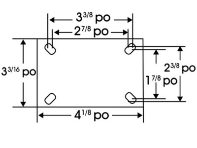 Roulette en polypropylène de socle roulant pour baril en acier
