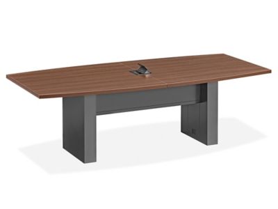 Industrial Conference Table - Powered, 96 x 48", Brown H-12370BR