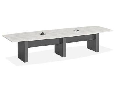 Industrial Conference Table - Powered, 144 x 48", Gray H-12372GR