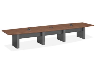 Industrial Conference Table - Powered, 192 x 48", Brown H-12374BR