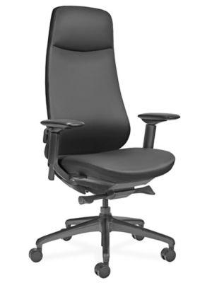 Metro Leather Chair - High-Back, Black H-12459BL