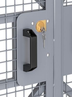 Hinged Double Door for Wire Security Room - 6 x 8' H-12579 - ULINE