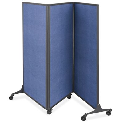 Mobile Privacy Dividers - 3 Panels, 6', Blue H-12625BLU