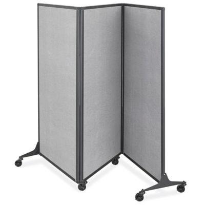 Mobile Privacy Dividers - 3 Panels, 6', Gray H-12625GR