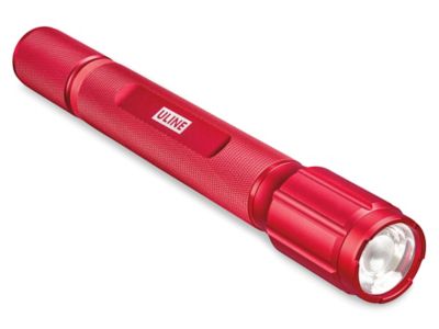 Uline Rechargeable Flashlight - Full Size, Red H-12721R