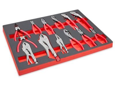 Uline Loaded Toolbox Foam - Pliers Set H-12740