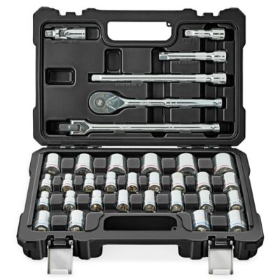 Uline Socket Set - 33-Piece, 1/2" Drive H-12744