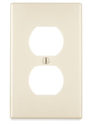 Hubbell&reg; Wall Plate - Duplex Receptacle, 1-Gang, Light Almond H-12853A
