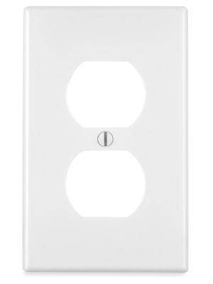 Hubbell&reg; Wall Plate - Duplex Receptacle, 1-Gang, White H-12853W