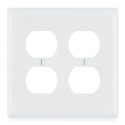 Legrand&reg; Deluxe Wall Plate - Duplex Receptacle, 2-Gang, White H-12864W