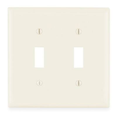 Legrand&reg; Deluxe Wall Plate - Toggle Switch, 2-Gang, Light Almond H-12866A