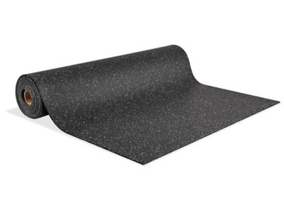Rubber Gym Mat - 1/4" thick, 4 x 25', Gray H-12892GR