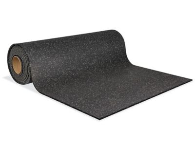 Rubber Gym Mat - 1/2" thick, 4 x 25', Gray H-12893GR