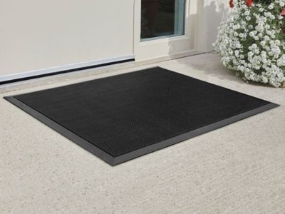 Ribbed Entry Carpet Mat - 3 x 5', Charcoal H-3110GR - Uline