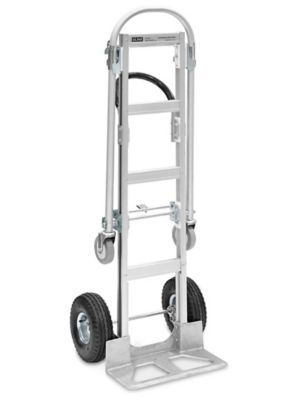Uline Convertible Sr. Aluminum Hand Truck - Pneumatic Wheels H