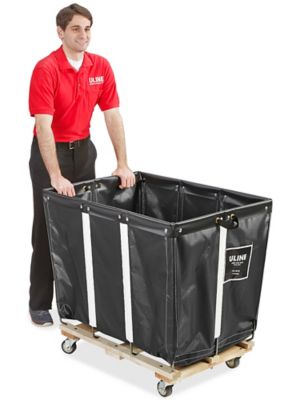 Vinyl Basket Truck - 12 Bushel, Black H-1373BL