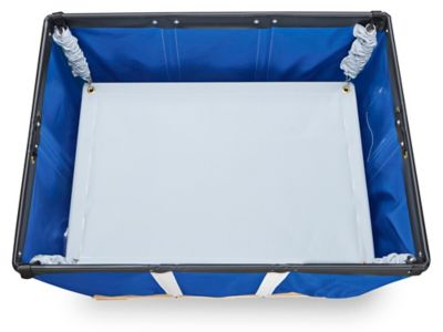 Vinyl Basket Truck - 12 Bushel, Blue H-1373BLU - ULINE