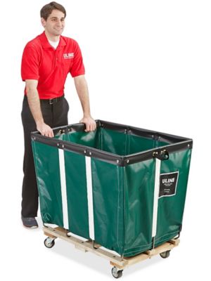 Vinyl Basket Truck - 12 Bushel, Green H-1373G