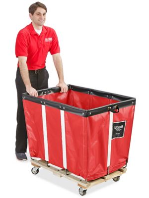 Vinyl Basket Truck - 12 Bushel, Red H-1373R