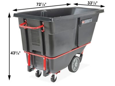 Rubbermaid Utility-Duty Tilt Truck Garbage Cart 1/2 Cubic Yard 60 1