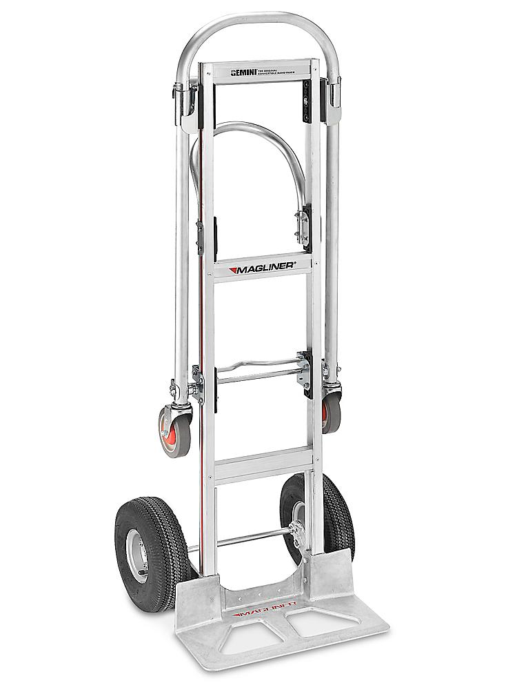 Aluminum 3 in 1 Convertible Hand Truck 1000LBS Dolly with 10" Pneumatic Wheels 