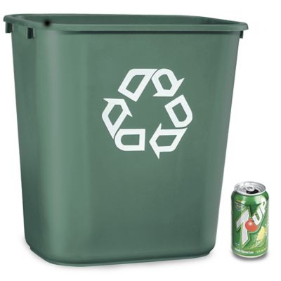Rubbermaid® Office Recycling Container - 7 Gallon, Green H-1384G