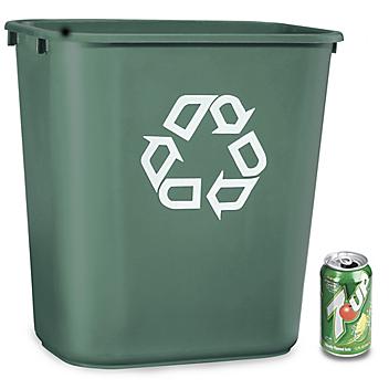 Rubbermaid&reg; Office Recycling Container - 7 Gallon, Green H-1384G