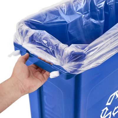 Bac de recyclage Slim Jim par Rubbermaid Commercial, 23 gal., plastique,  bleu